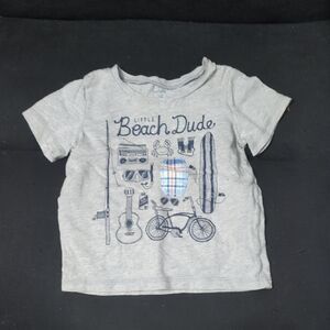 Little Beach Dude Gray Kids T-Shirt
